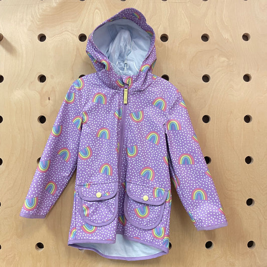 Purple Rainbows Rain Coat