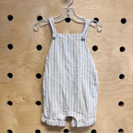 Cream/Blue Striped Romper
