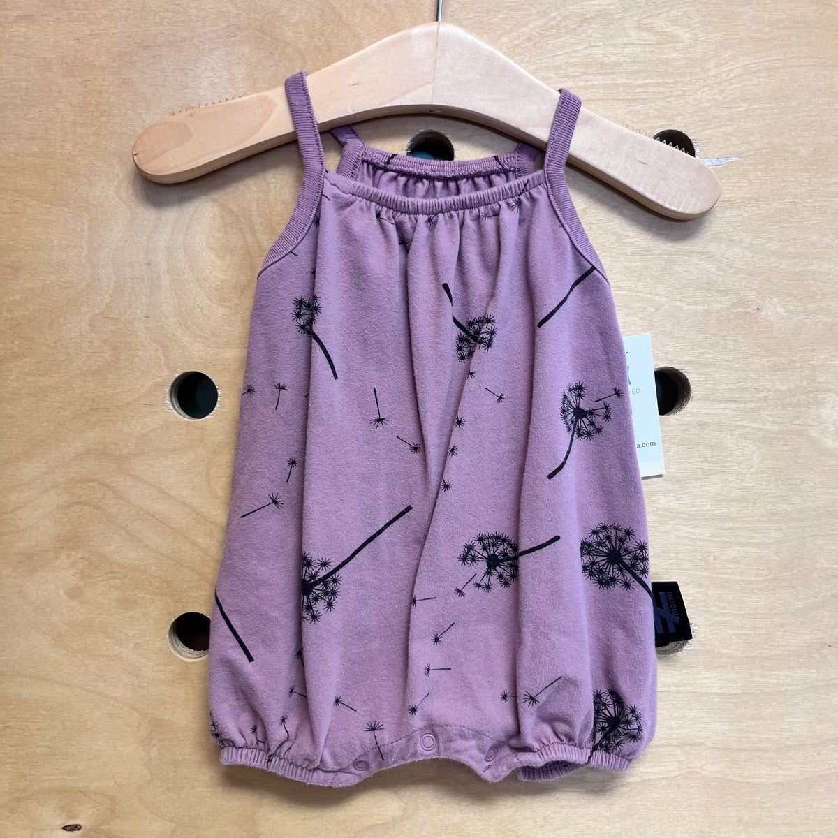 Purple/Black Dandellions Romper