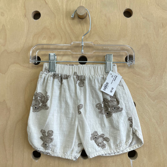 Cream Teddy Bear Shorts