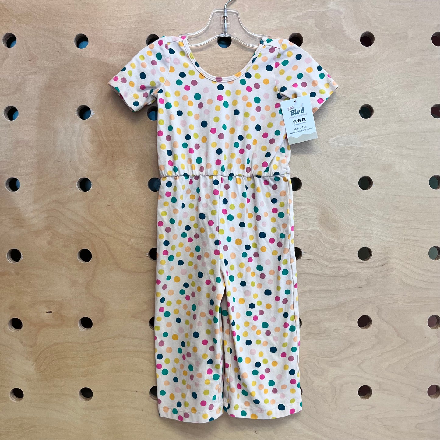 Peach Polka Dot Romper