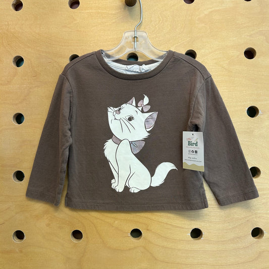 Brown Aristocats Marie Lined LS