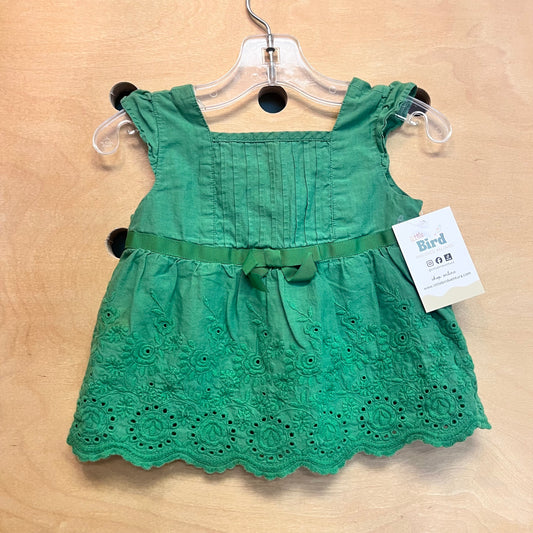 Green Eyelet Cotton Tank