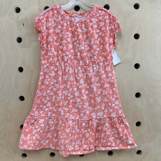 Coral Floral Dress