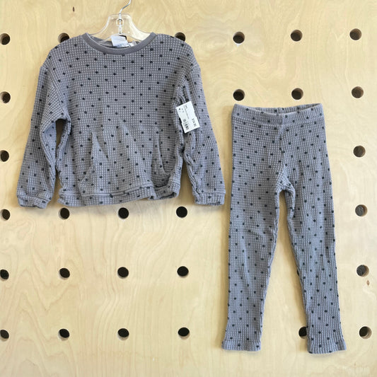 Grey Polka Dots Waffle Outfit