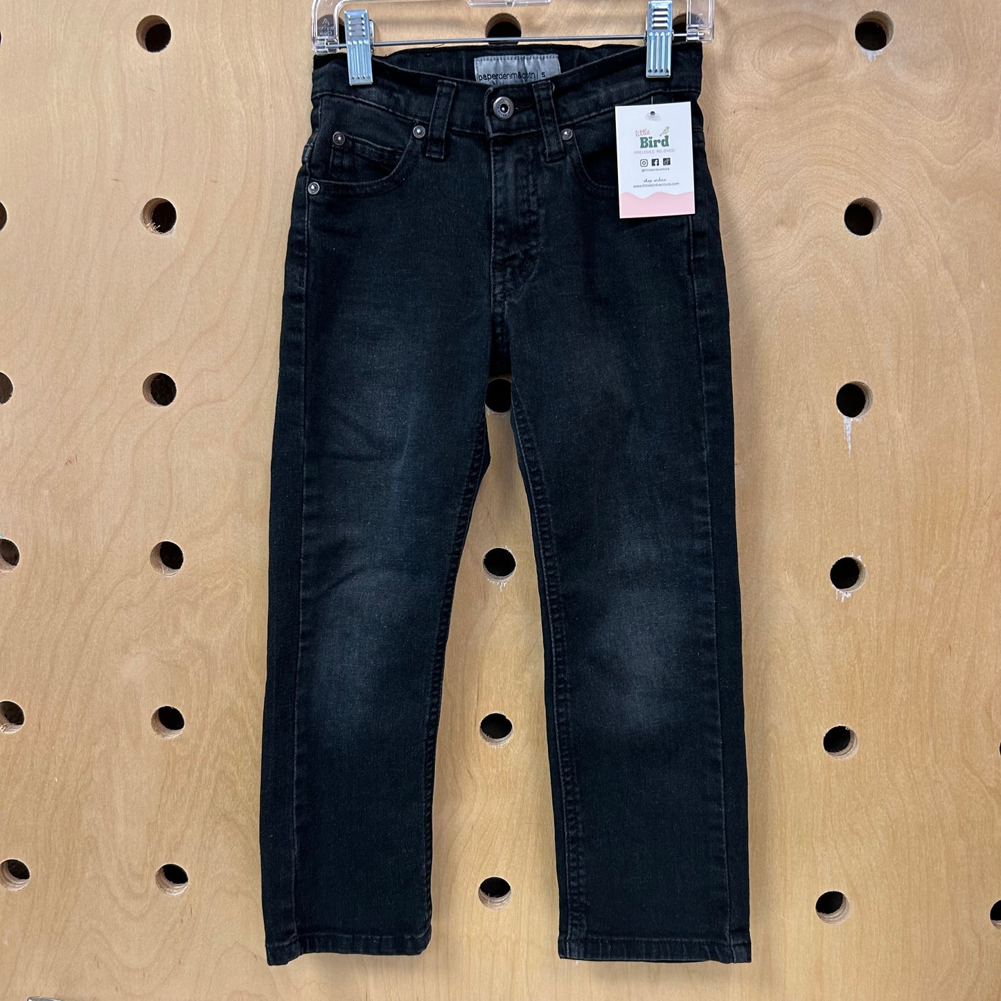 Black Straight Denim