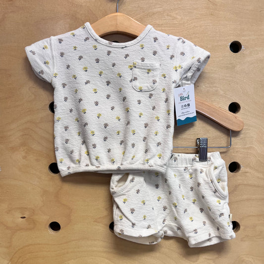 Organic Cream Floral Outfit