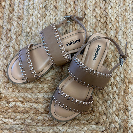Brown/Rose Gold Sandals