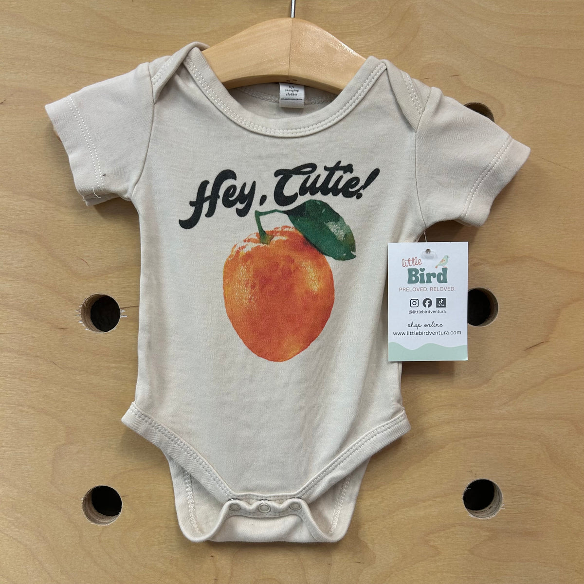 White 'Hey Cutie!' Cotton Bodysuit