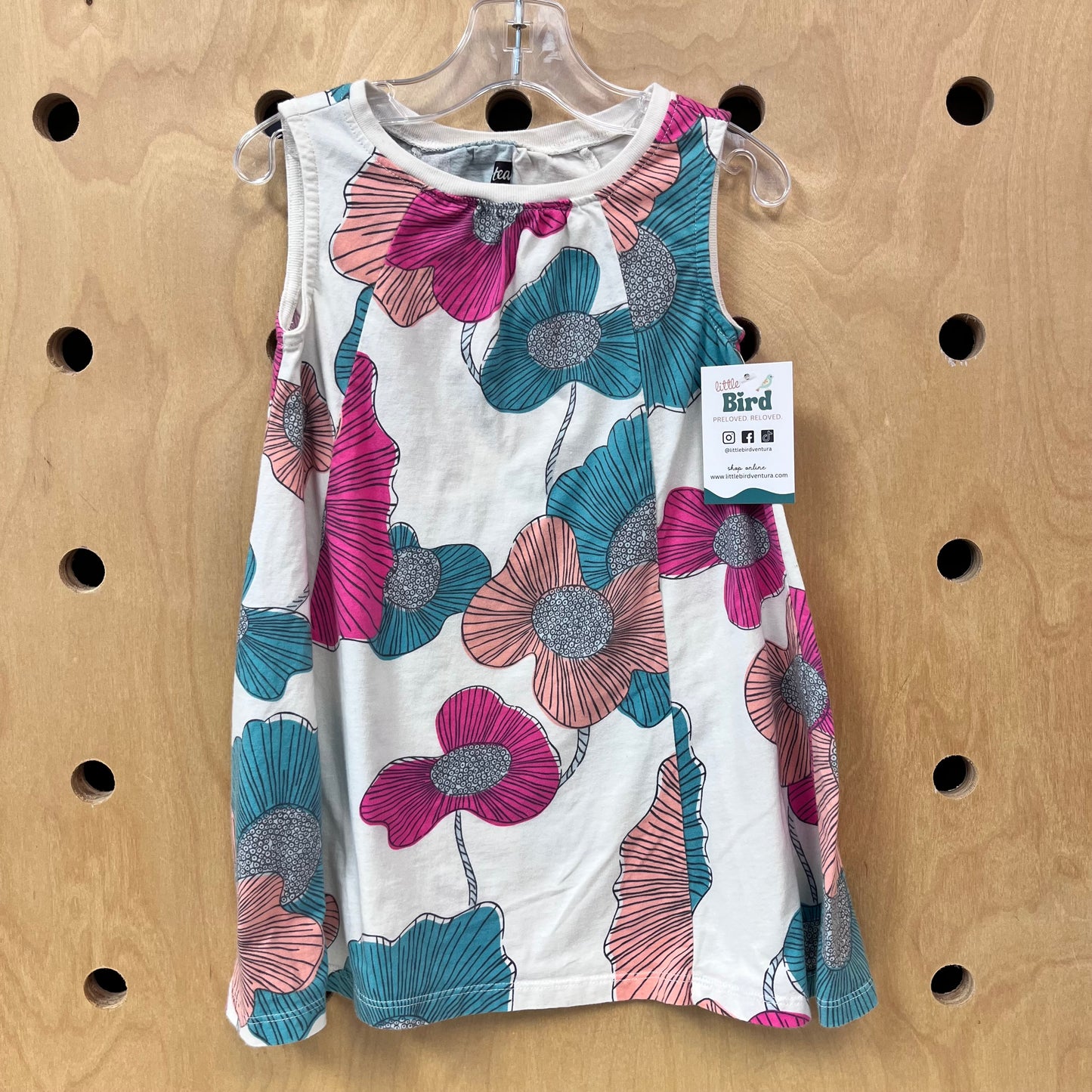 Cream Floral Dress
