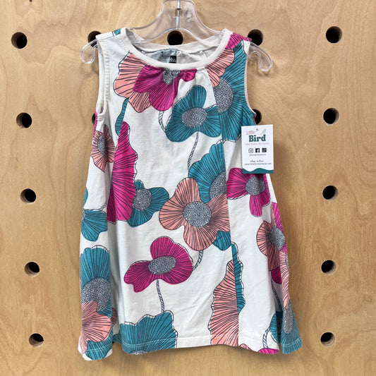 Cream Floral Dress