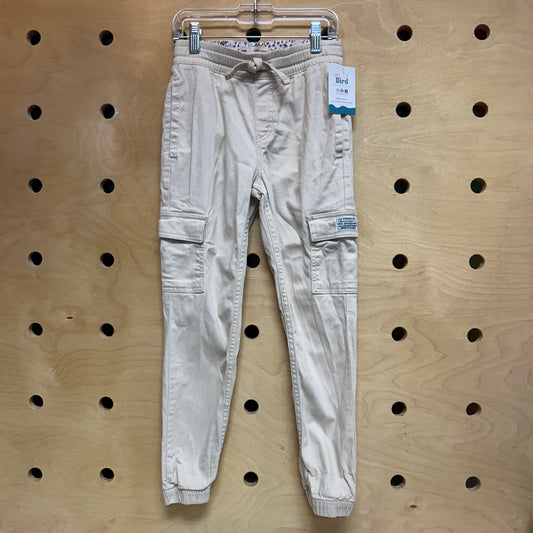 Tan Cargo Drawstring Joggers