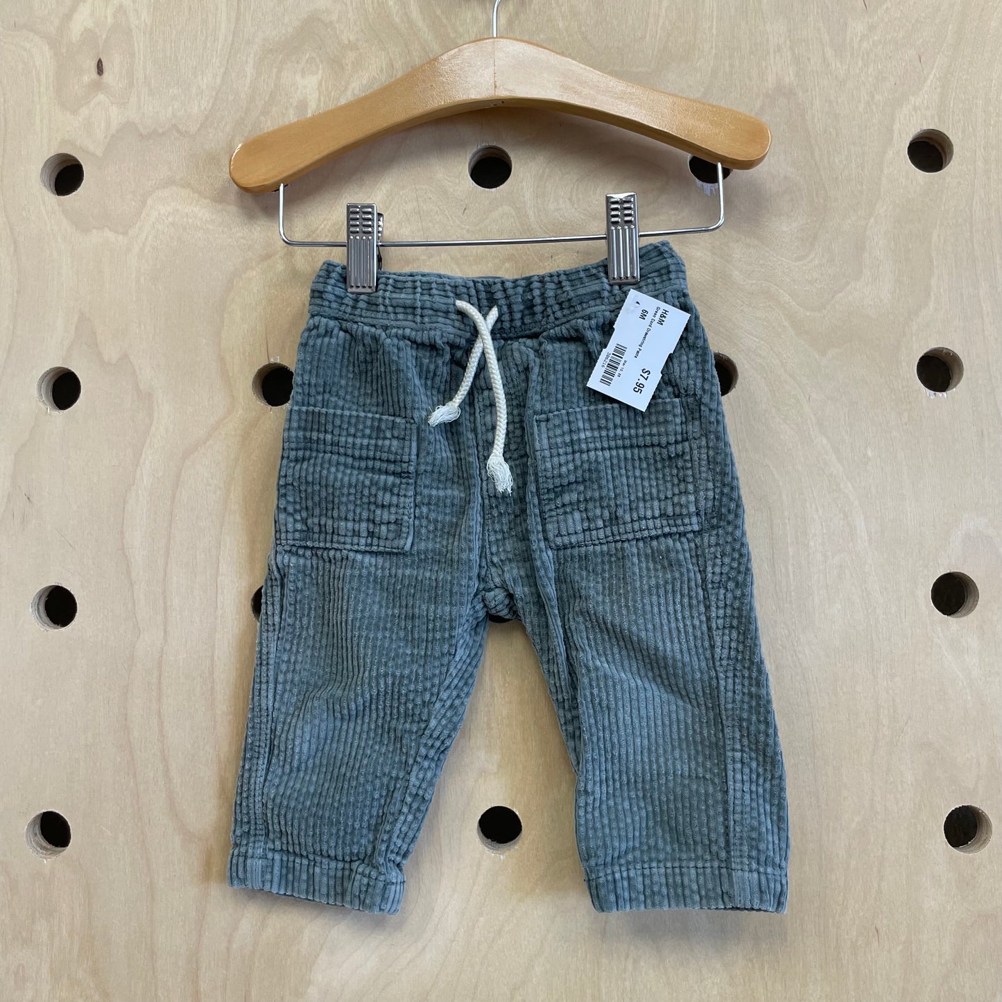 Green Cord Drawstring Pants