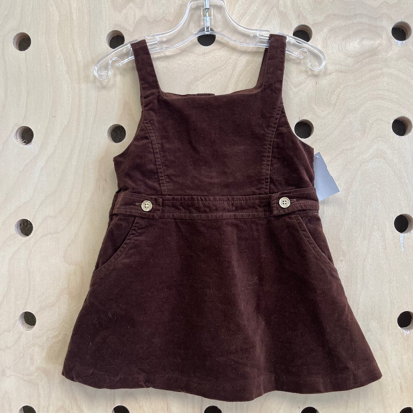 Brown Velour Cord Dress