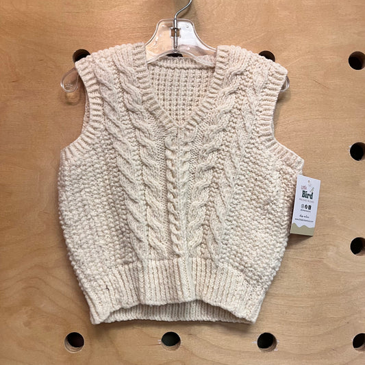 Cream Knit Sweater Vest