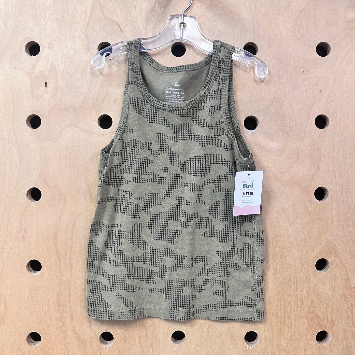 Organic Green Houndstooth Camo Tank