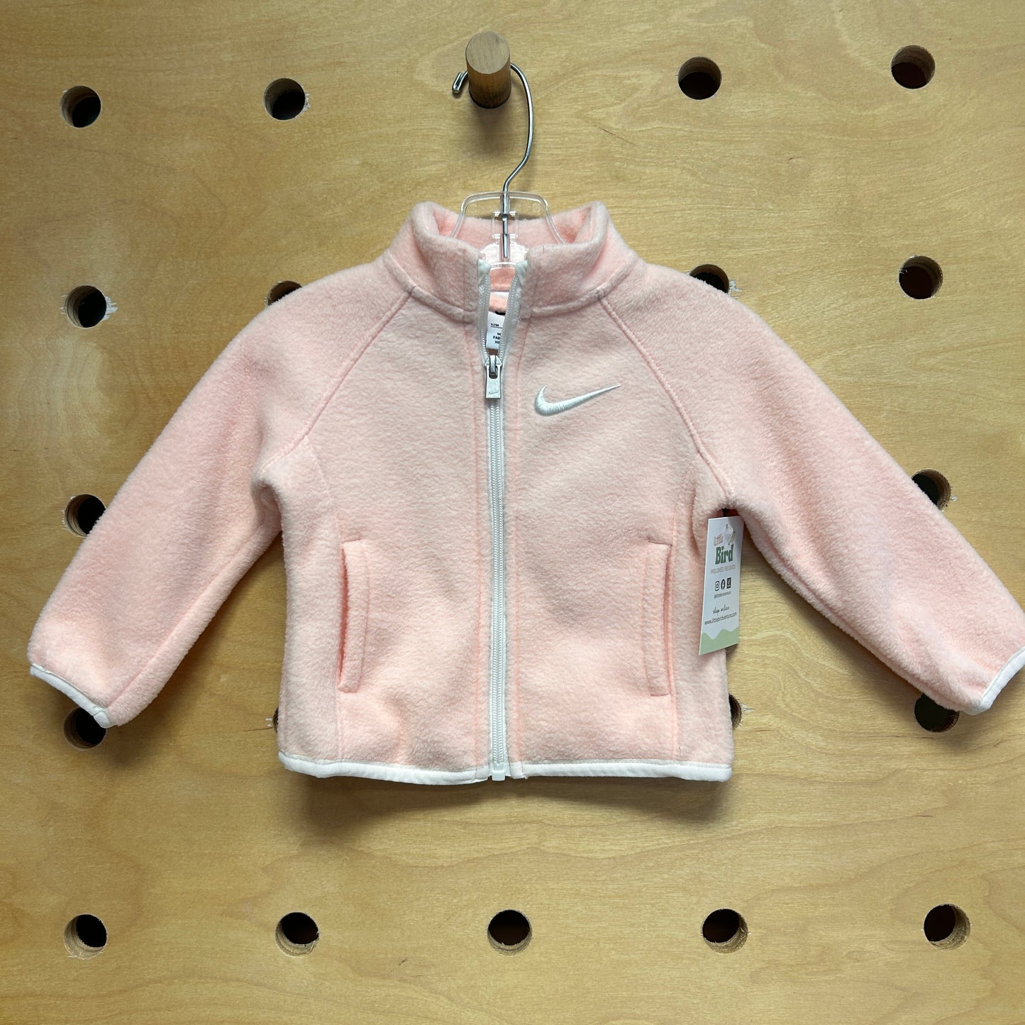Pink Embroider Logo Fleece Jacket