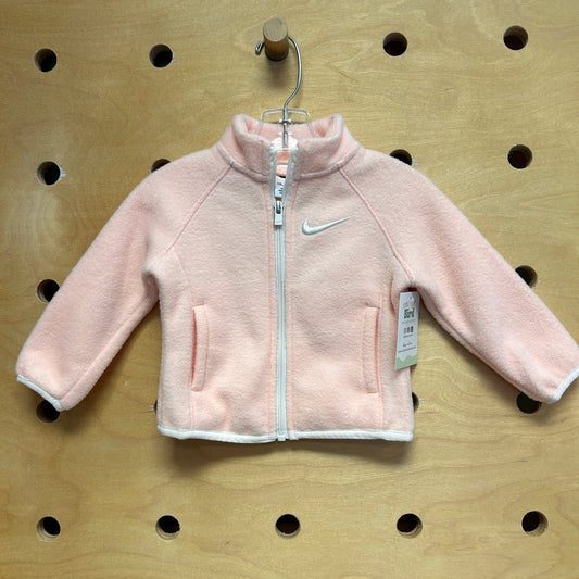 Pink Embroider Logo Fleece Jacket