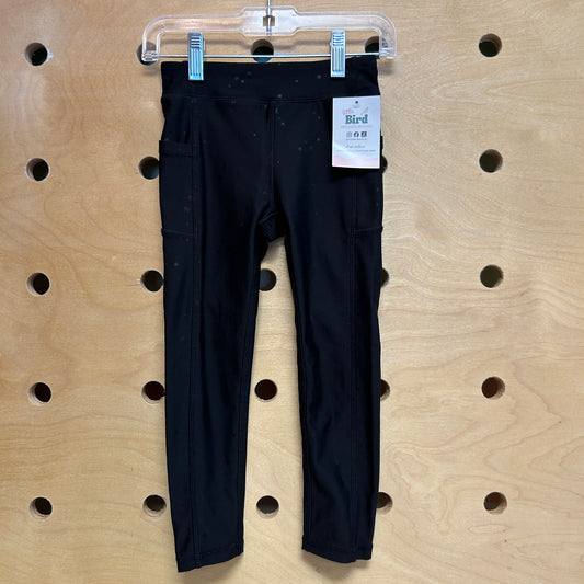 Black/Silver Stars Athletic Leggings