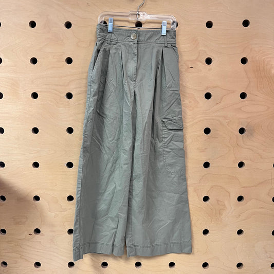Seafoam Wide Leg Linen Pants