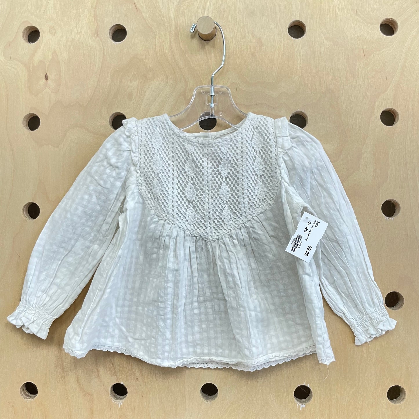 White Lace Long Sleeve Top