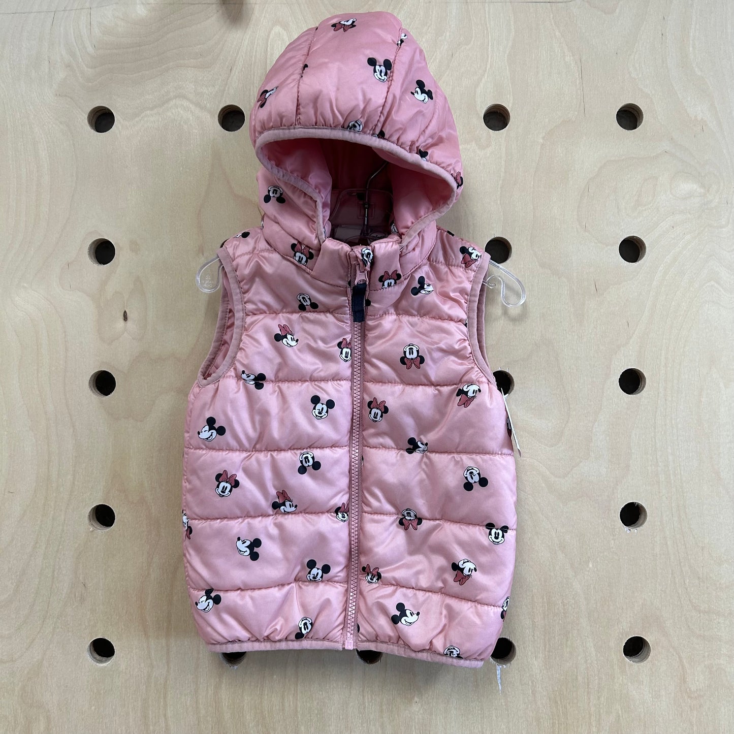 Pink Minnie Hooded Puffer Vest