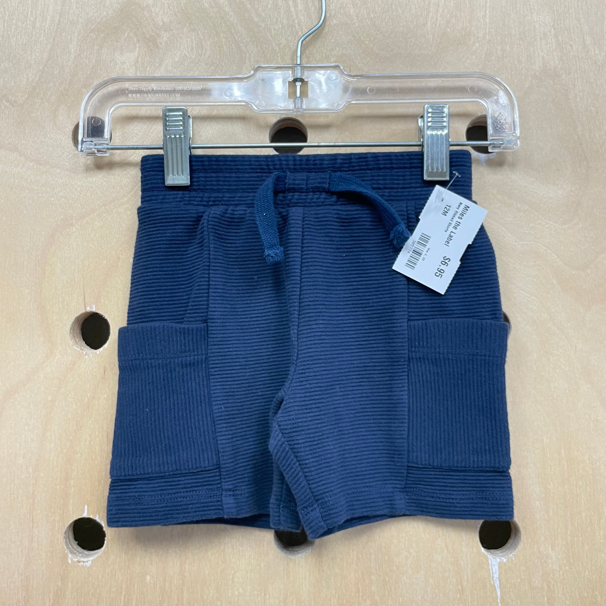 Navy Ribbed Shorts