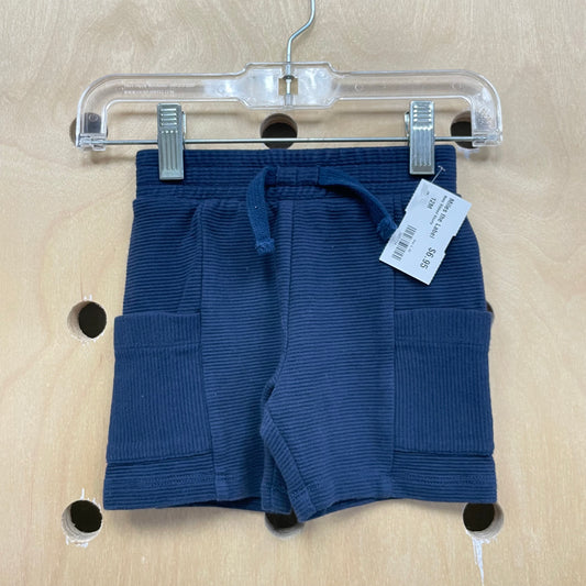 Navy Ribbed Shorts