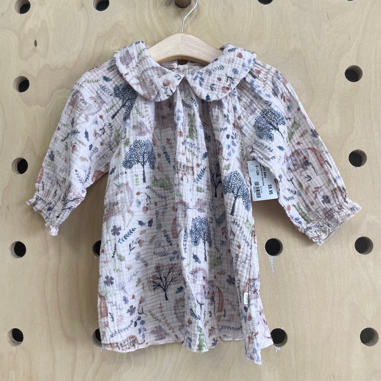 Organic Pink Forest Gauze Dress