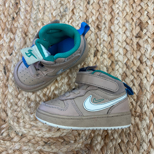 Brown/Green Court Borough Mid Sneakers