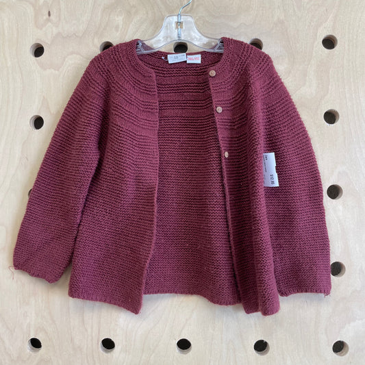 Burgundy 3 Button Cardigan