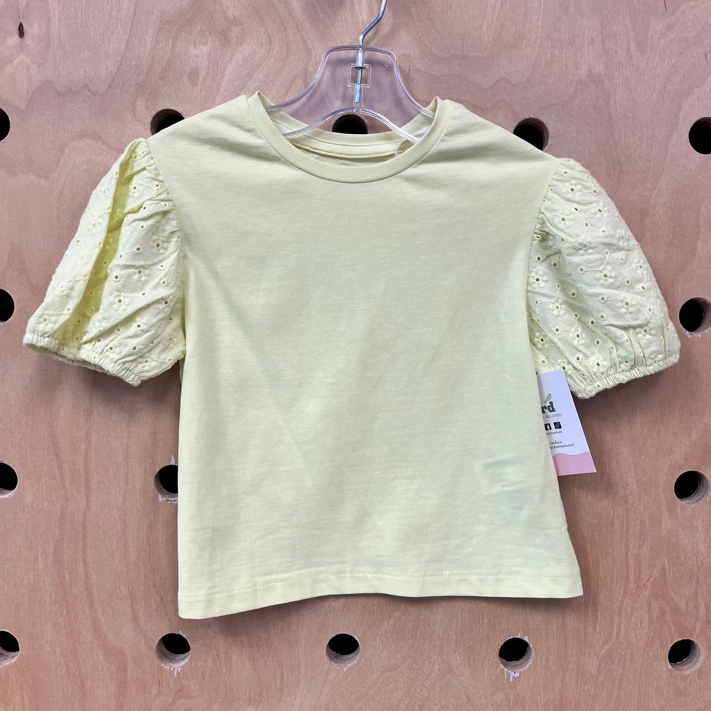 Citron Eyelet Sleeve Top