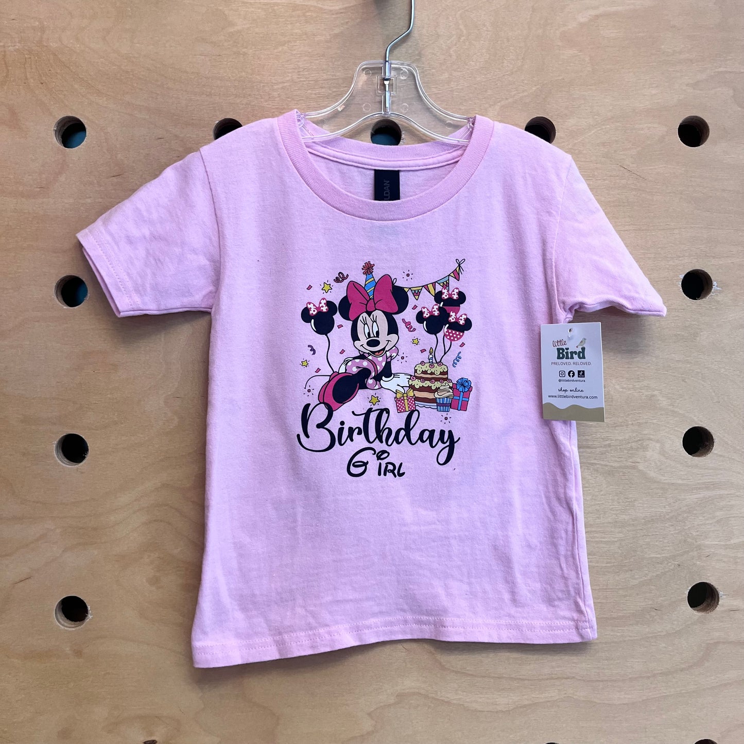 Pink 'Birthday Girl' Minnie Tee