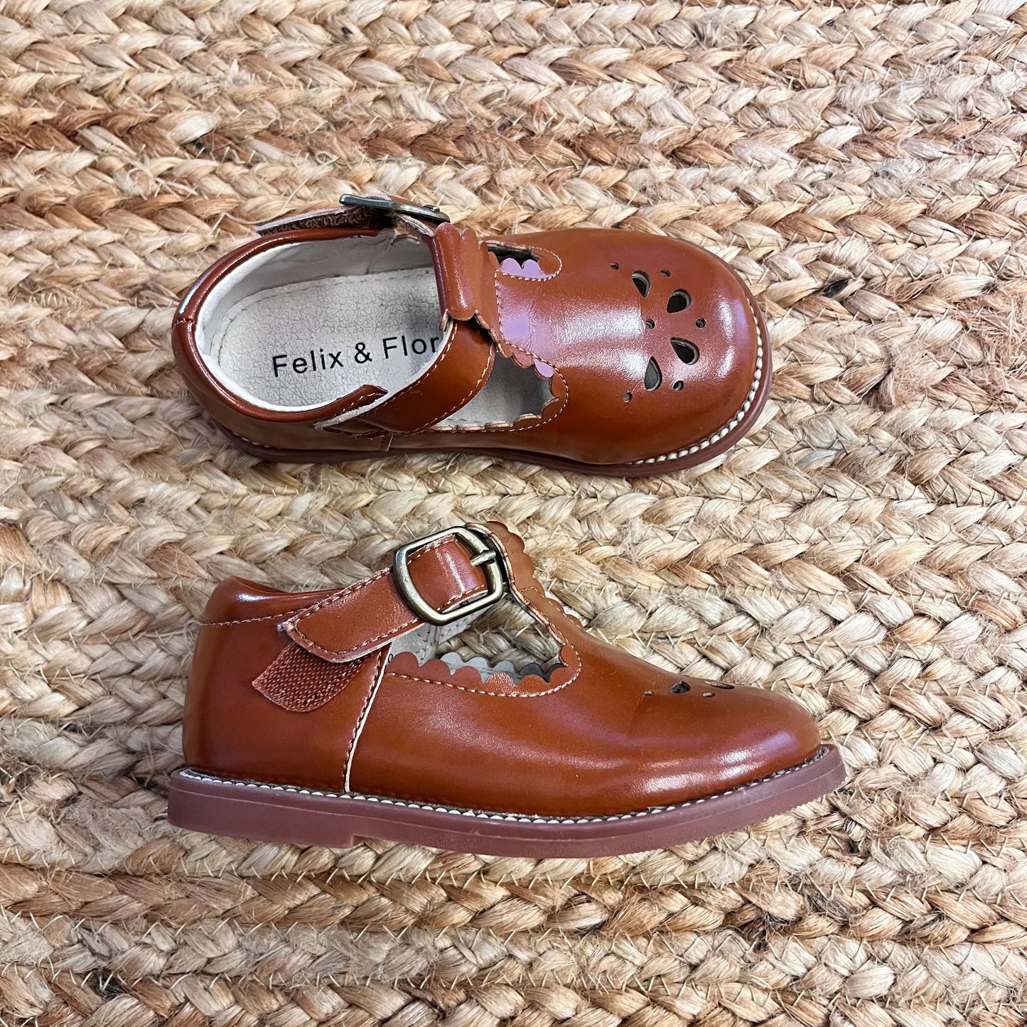 Brown Mary Janes w/ Cutout Details