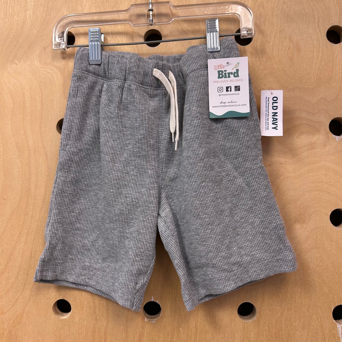 Grey Waffle Drawstring Shorts NEW!