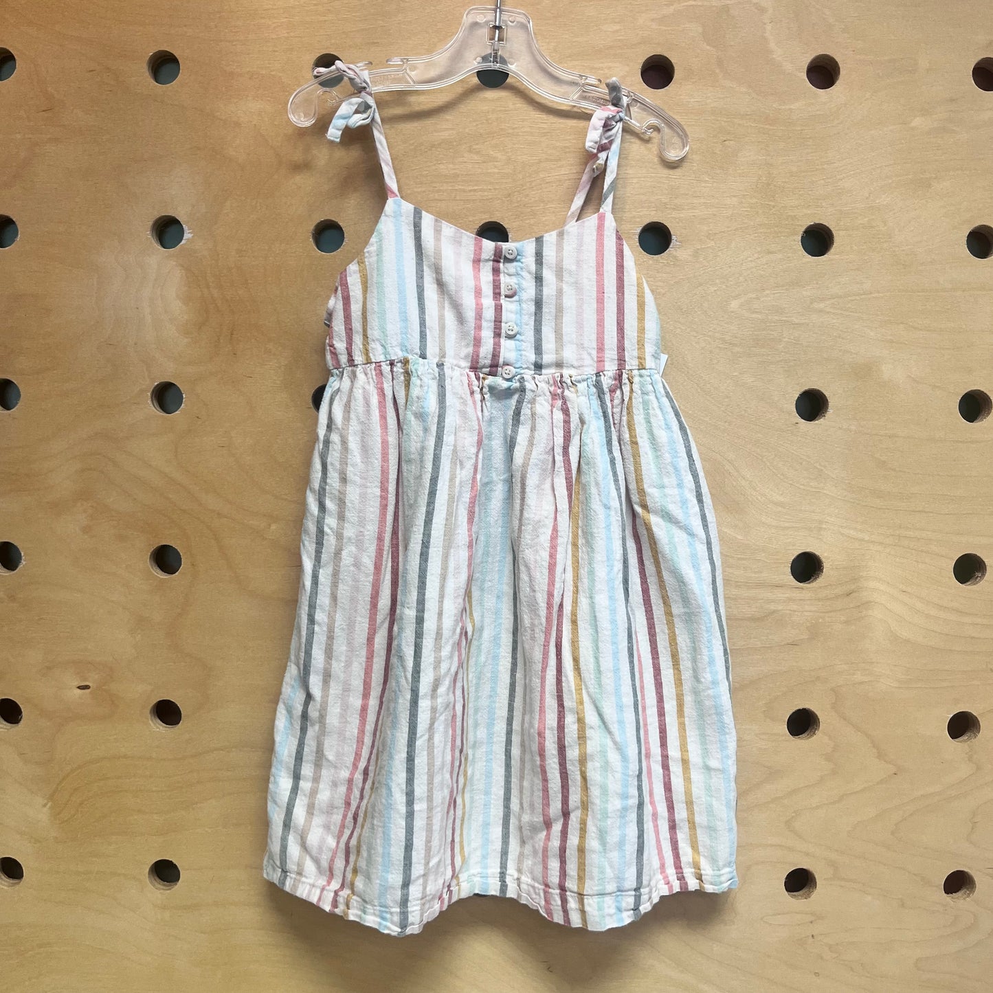 Striped Linen Blend Dress