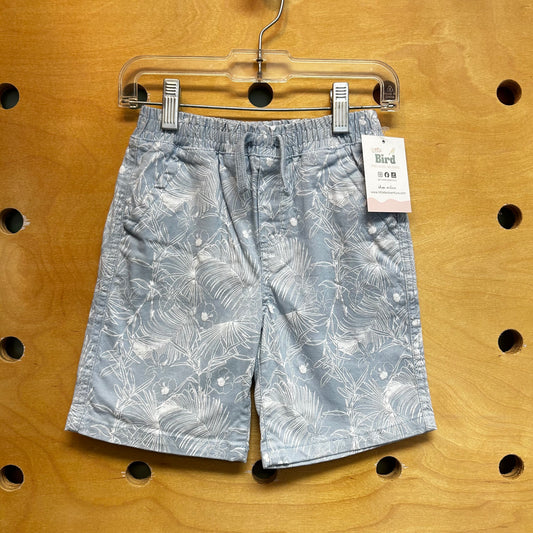 Blue/White Floral Pull On Shorts