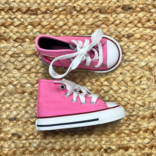 Pink 'Maya' Heart All Star Sneakers