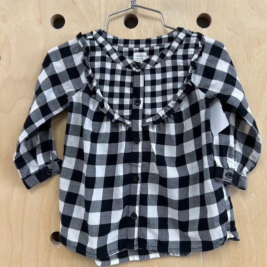 Black & White Plaid Top