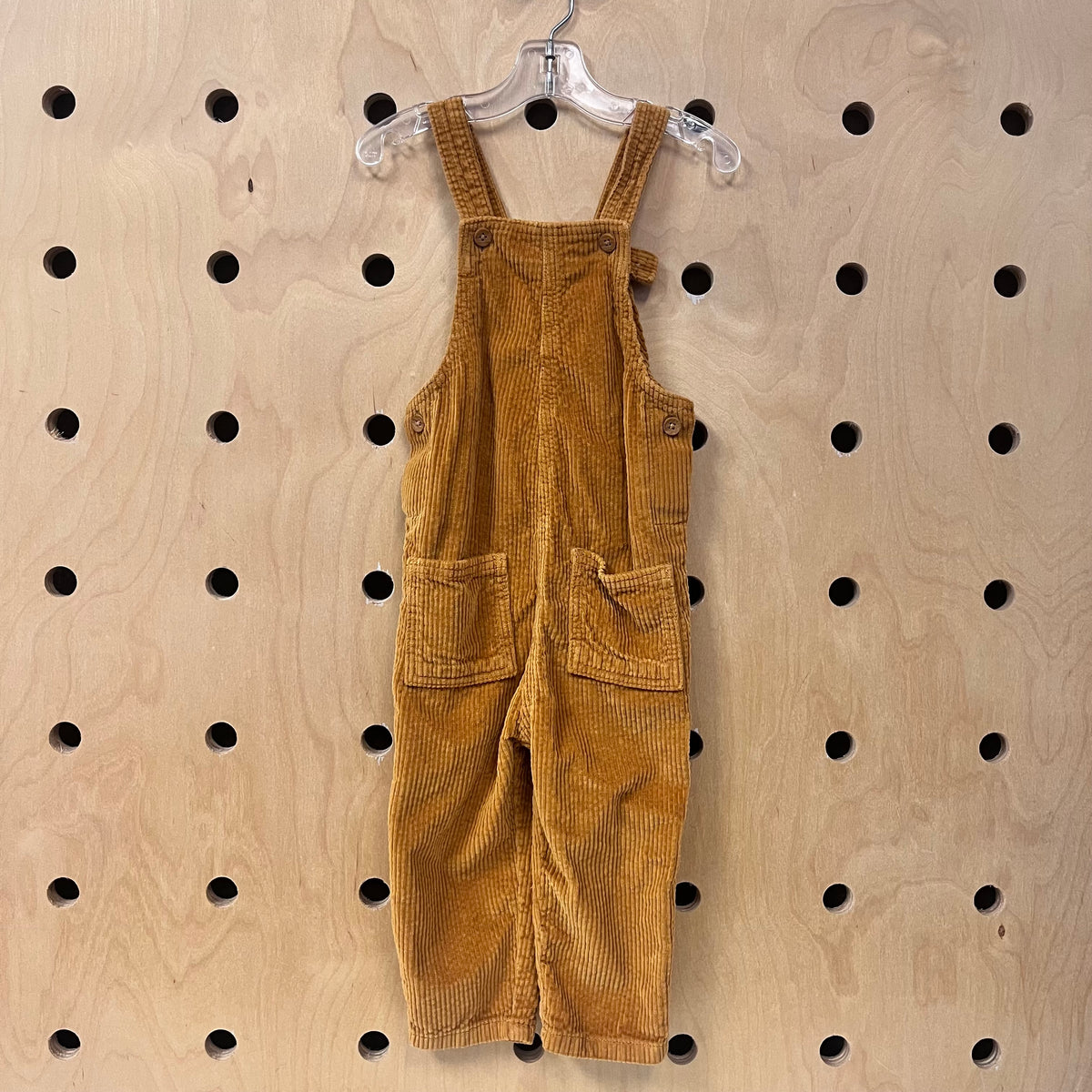 Tan Ribbed Overalls