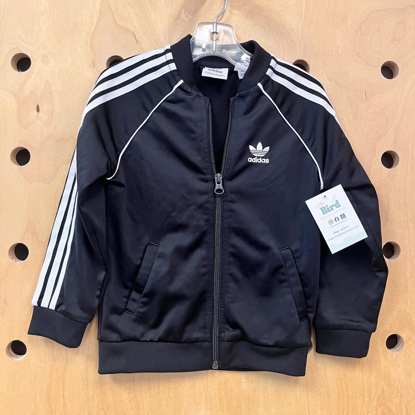 Black/White Embroidered Logo Zip Up