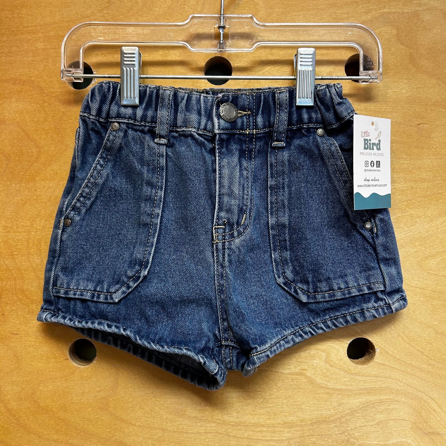 Denim Rainbow Pocket Shorts