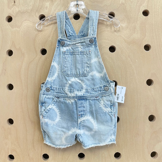 Denim Tie Dye Shortalls