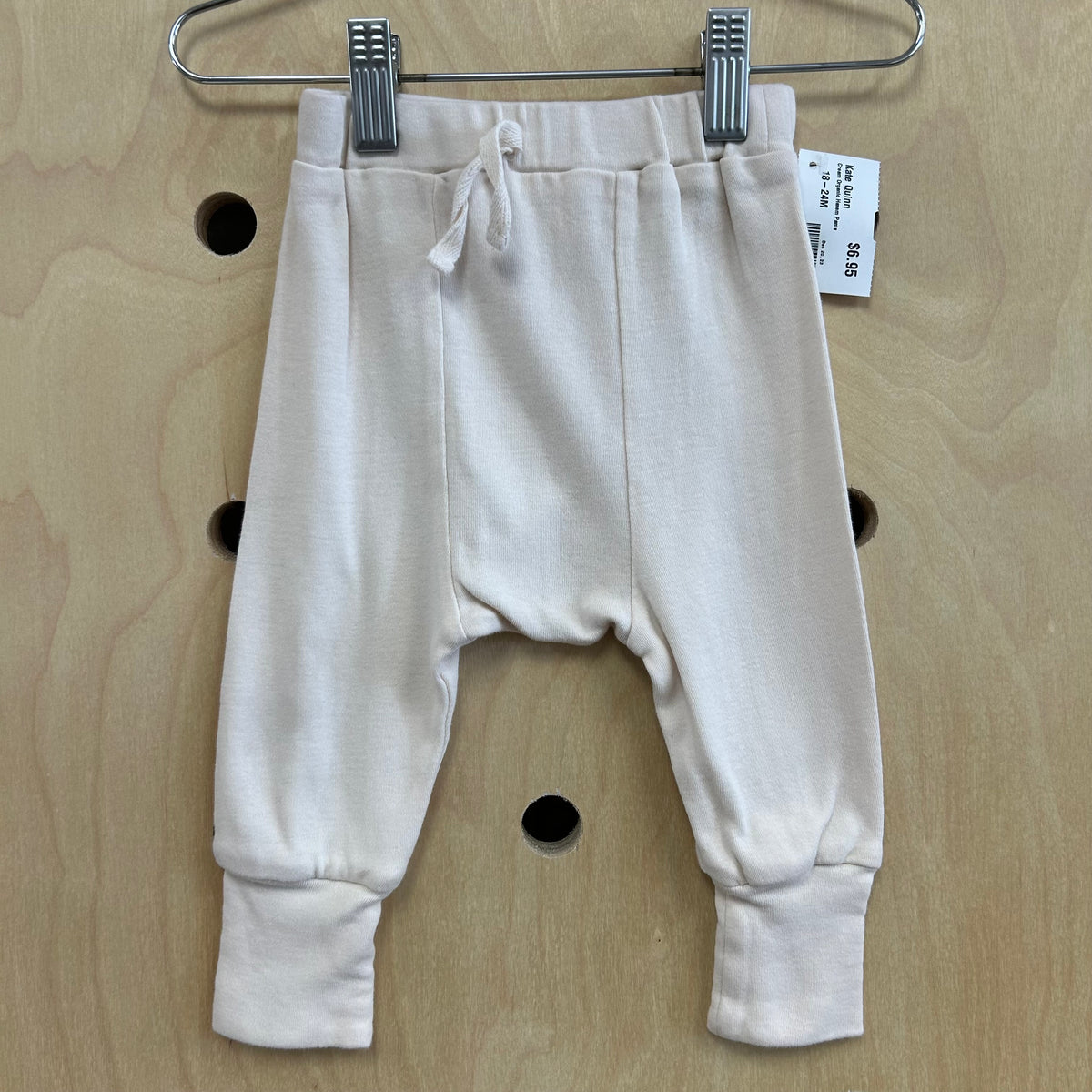Cream Organic Harem Pants