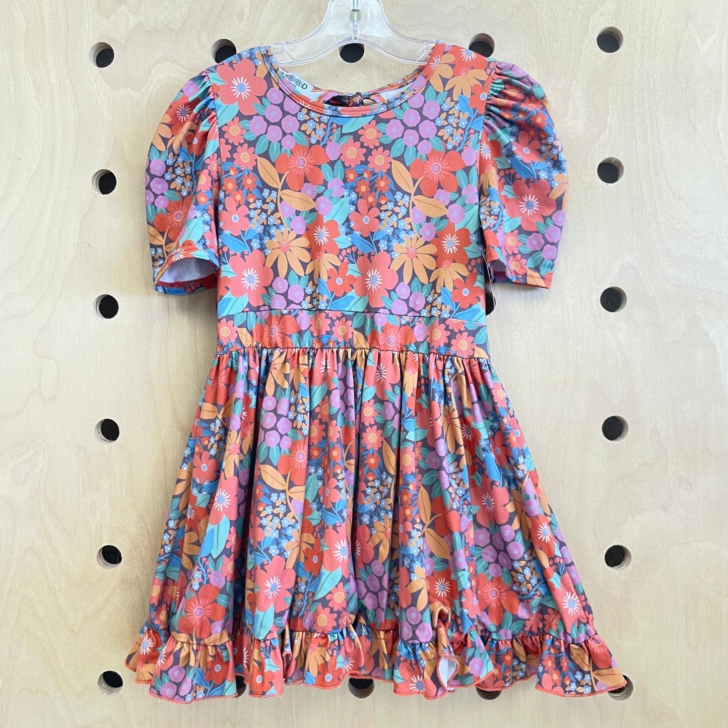 Orange Floral Twirl Dress