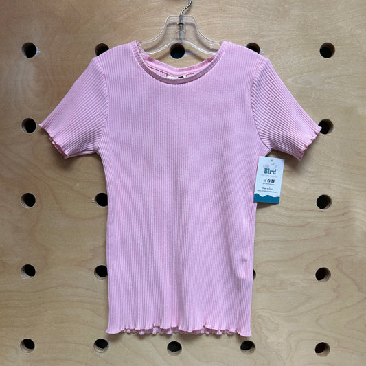 Pink Ribbed Tee