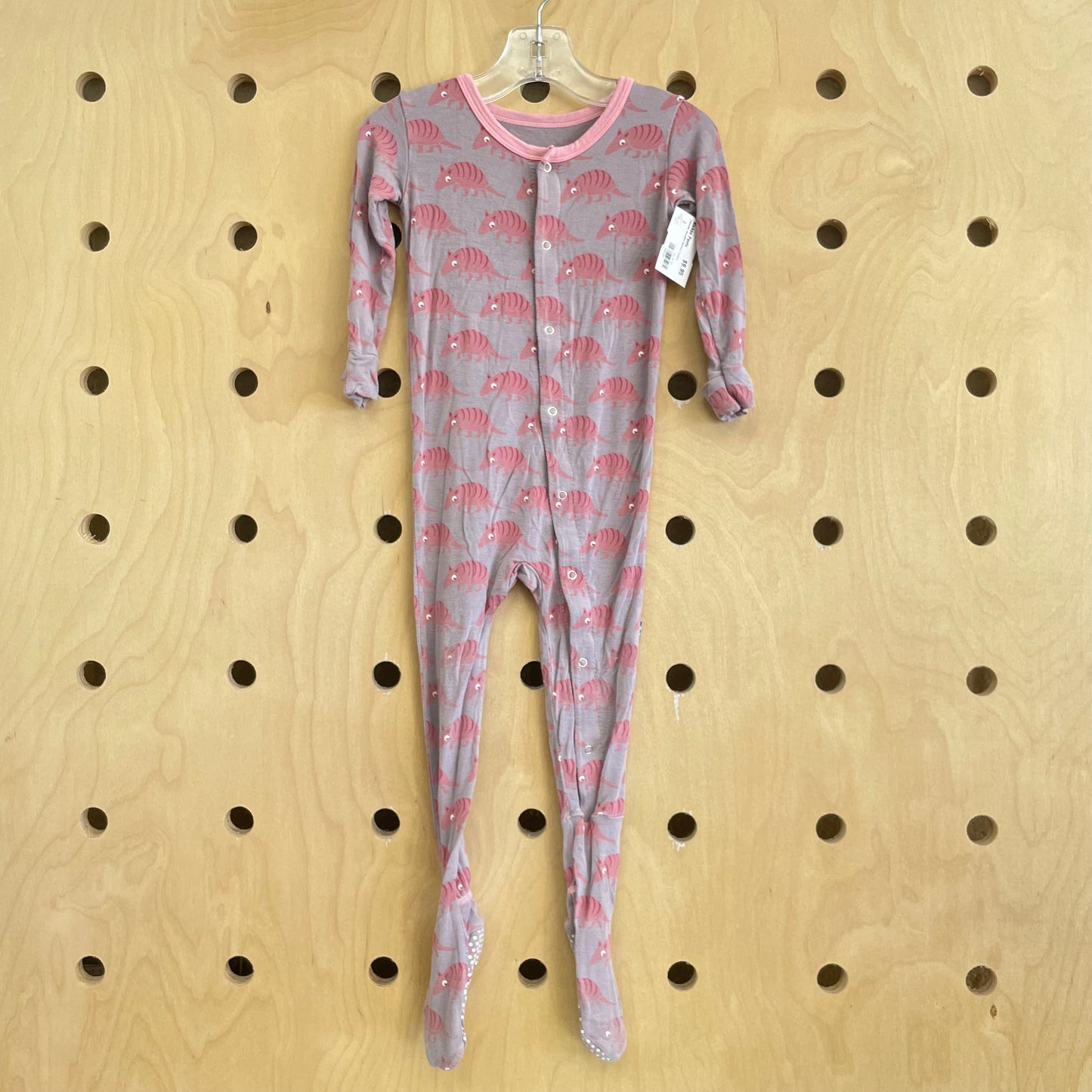 Lavender Armadillo Bamboo Footies