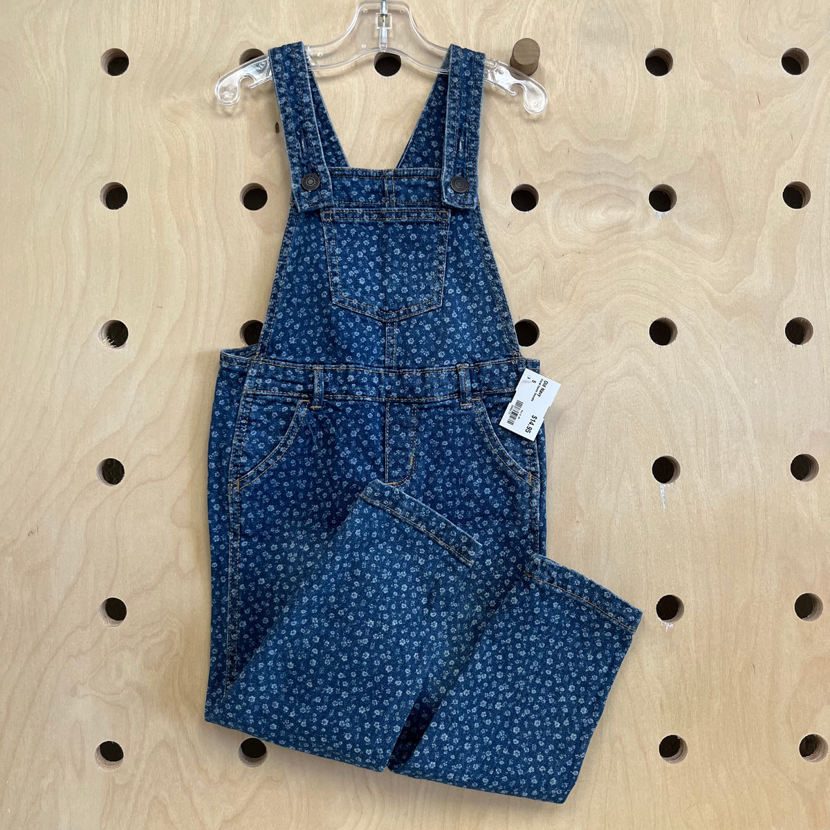 Floral Denim Overalls