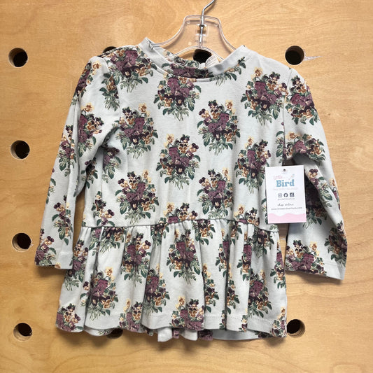 Organic Blue/Purple Floral LS