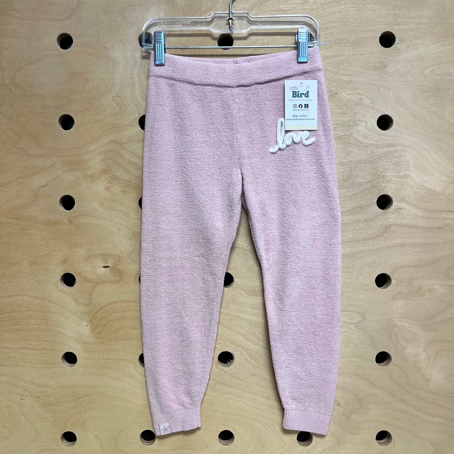 Pink Fuzzy 'Love' Joggers